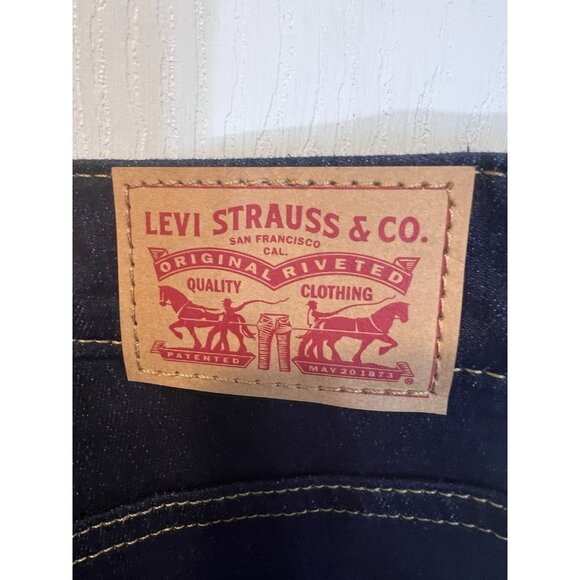 Levi's Women 315 Shaping Bootcut Mid Rise Zip Fly Stretch Jeans 18W Dark Blue - Picture 9 of 16